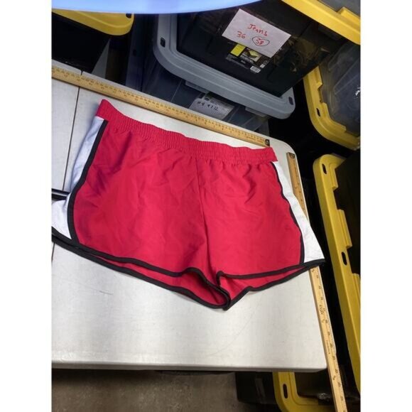Country Club Chic Tek Gear Women's Tempo Running Shorts Red/White/Black Size XL - Picture 2 of 5